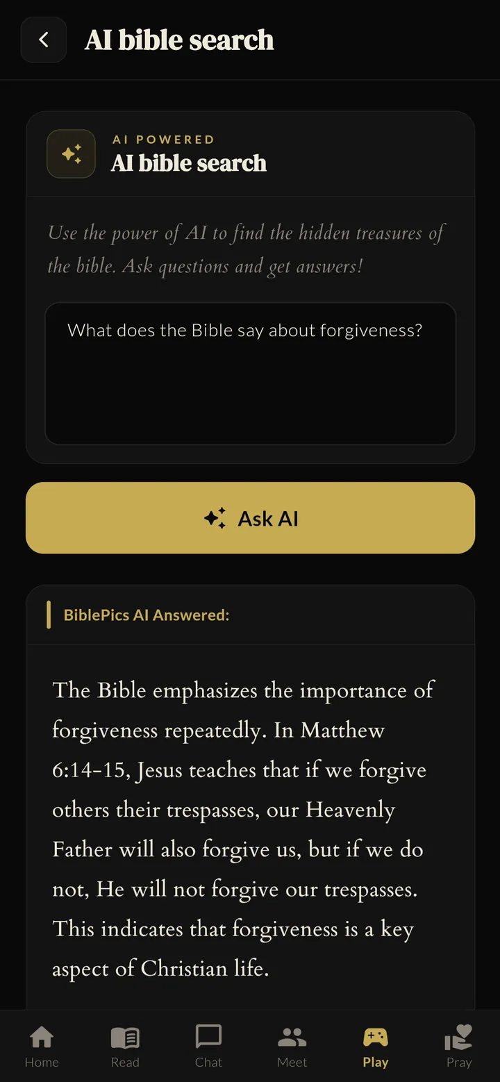 AI bible search