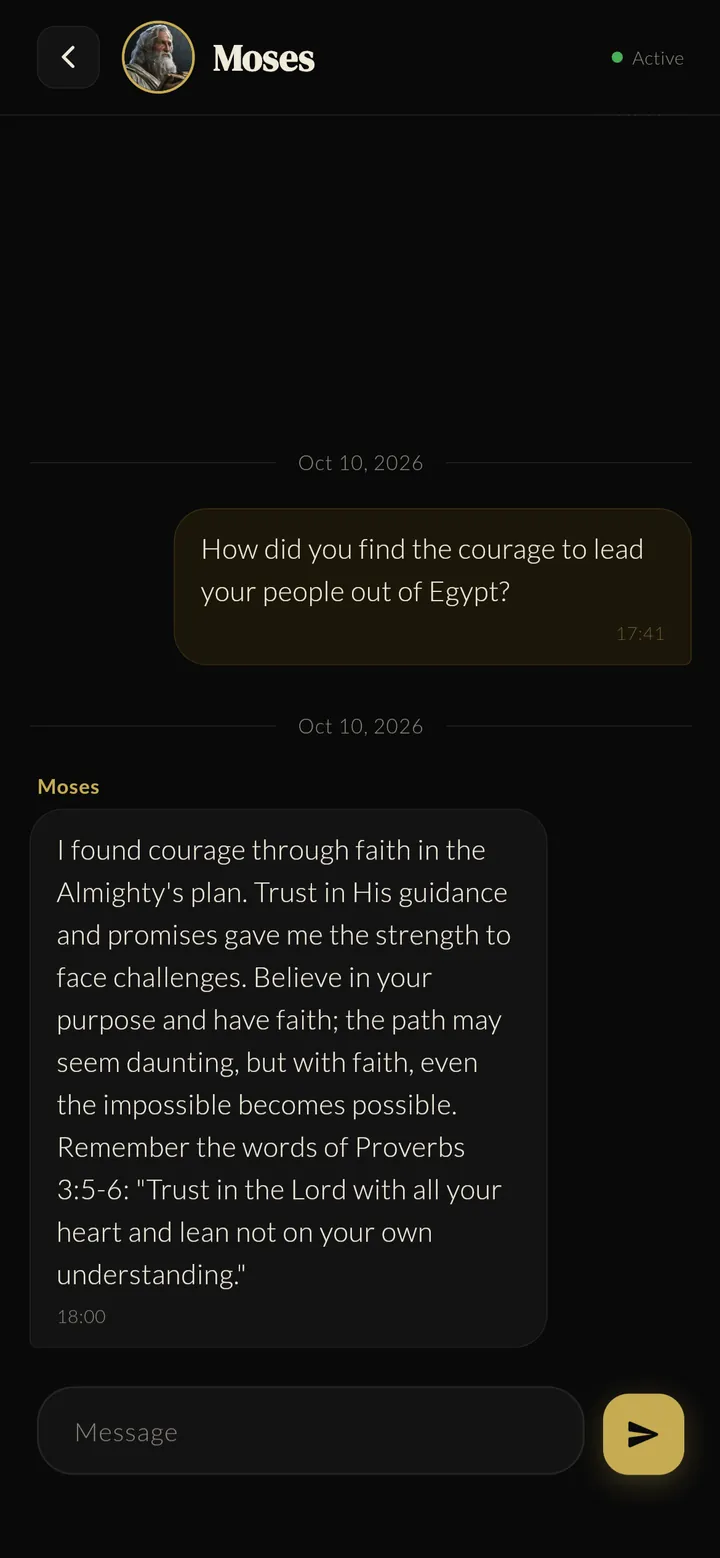Chat with AI biblical figures