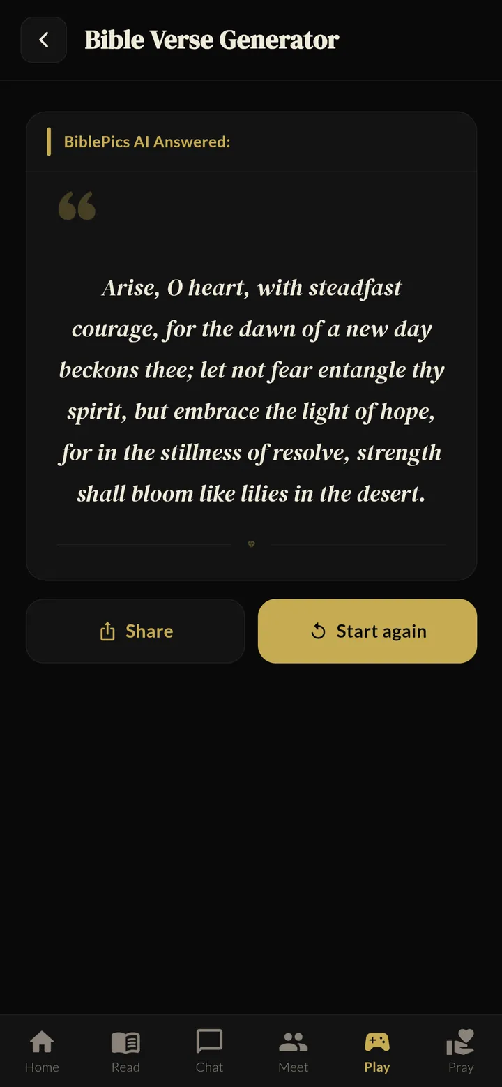 AI bible verse generator